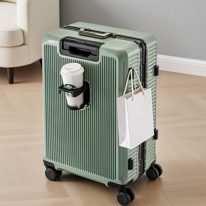 Spinner Wheel Rolling Suitcase 20 Inch - Aluminum Frame Password Suitcase For Men/Women