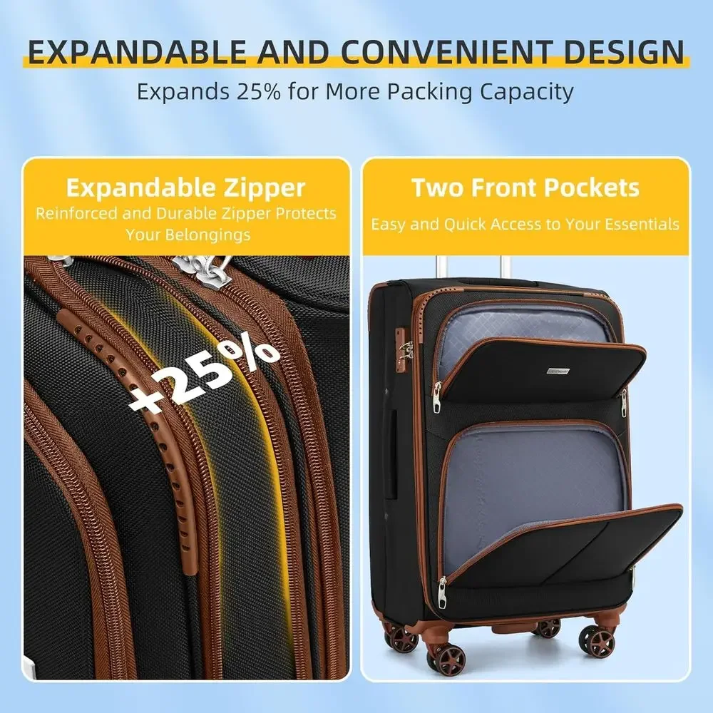 5-Piece Expandable Suitcase Se - Expandable Hard Shell Luggage Set review and price