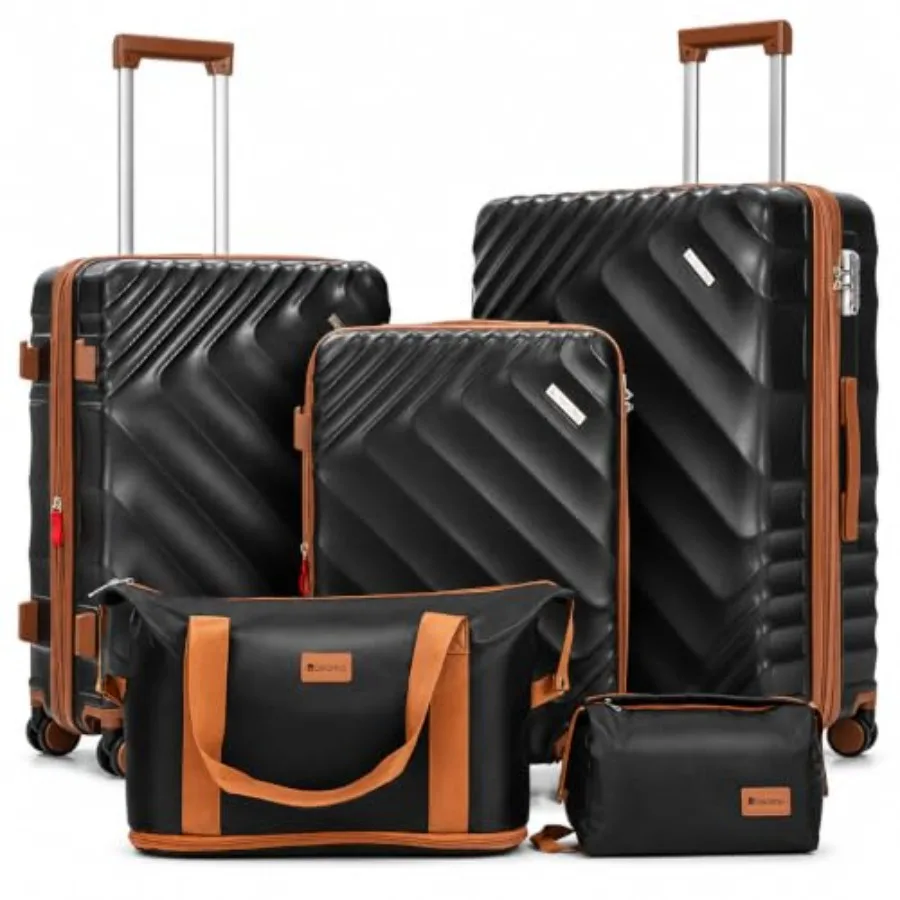 5-Piece Hard Shell Expandable  - Expandable Hard Shell Luggage Set review and price
