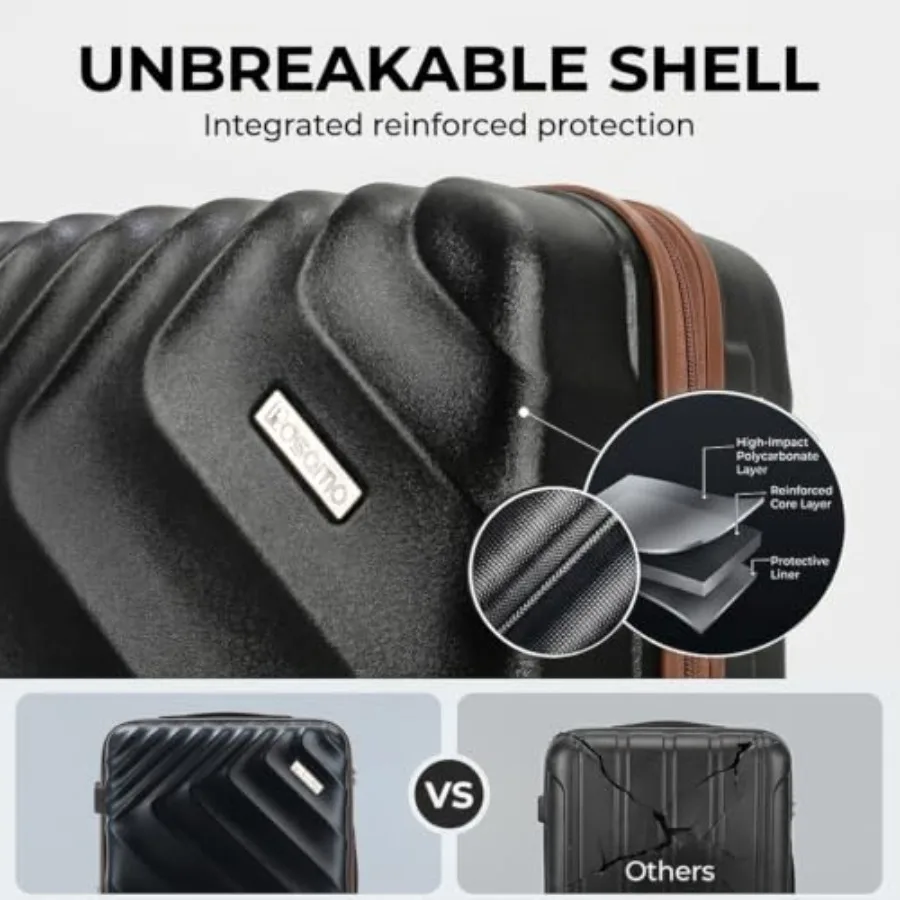 5-Piece Hard Shell Expandable  - Expandable Hard Shell Luggage Set review and price