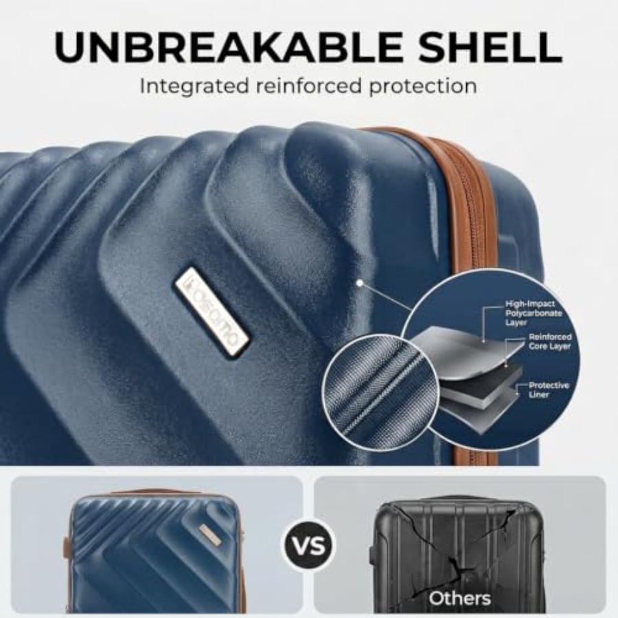5-Piece Hard Shell Expandable  - Expandable Hard Shell Luggage Set review and price