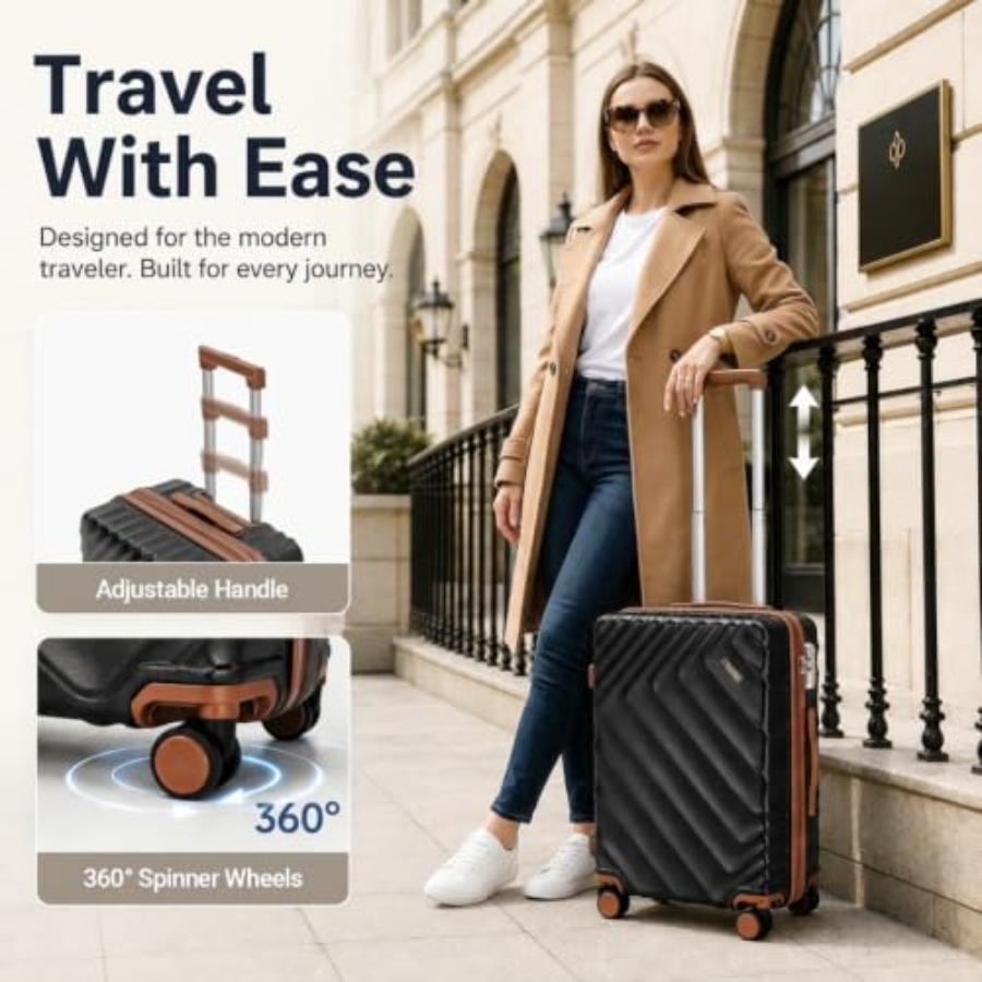 6-Piece Hard Shell Expandable  - Expandable Hard Shell Luggage Set review and price