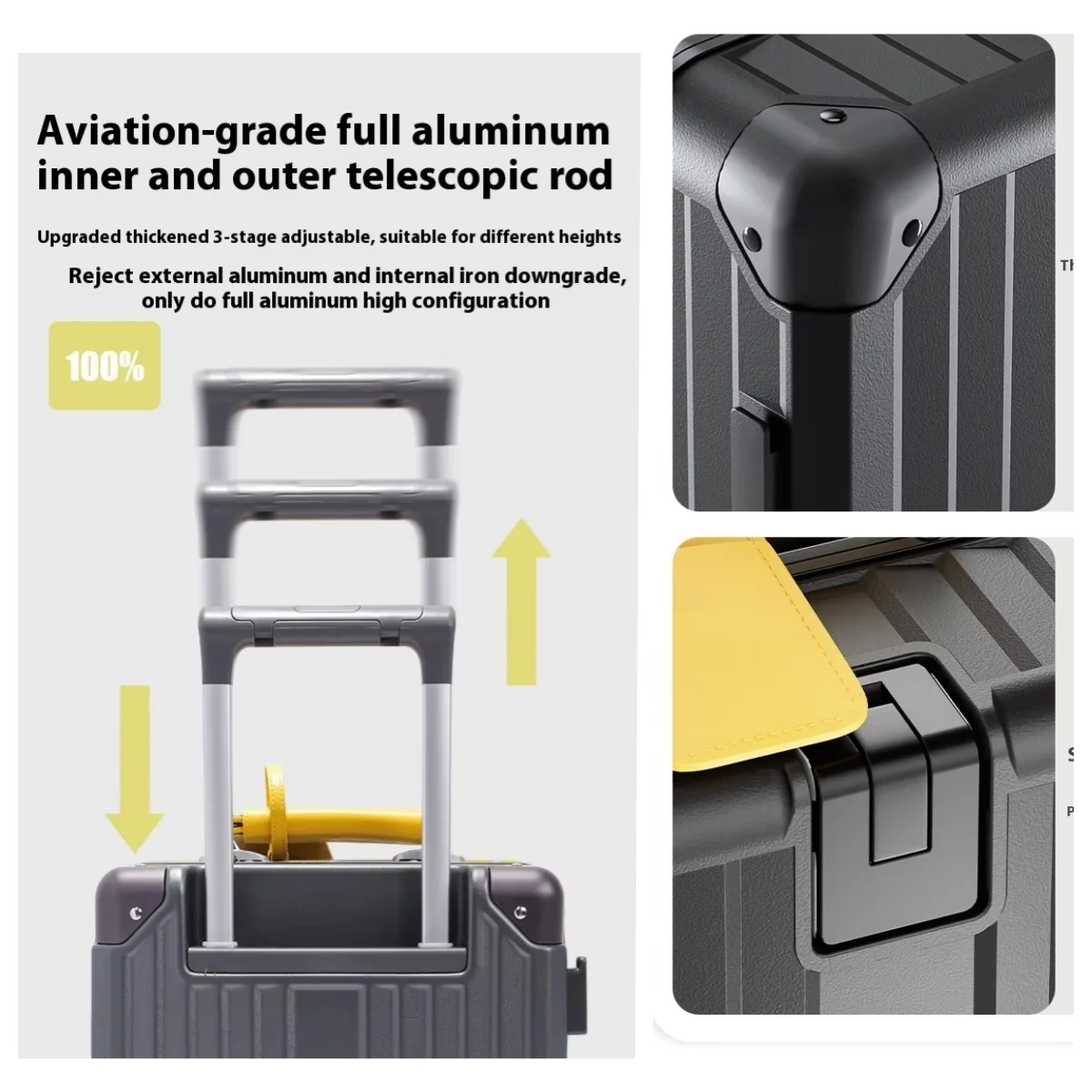 14‘’ Rolling Luggage Lightweig - Aluminum Frame Carry On Luggage review and price