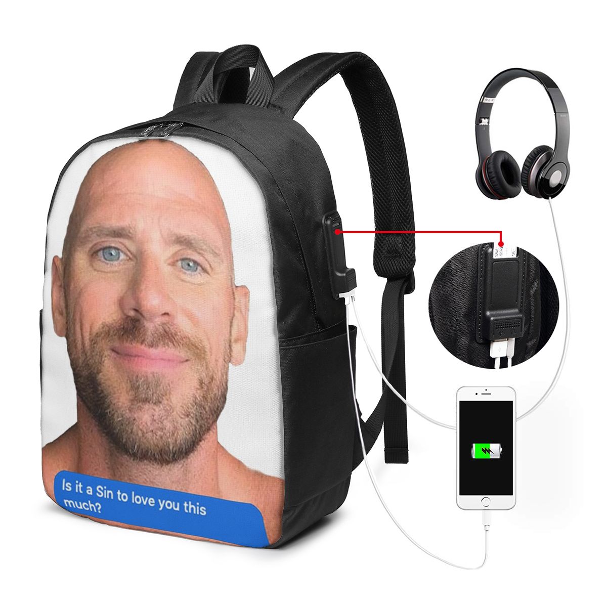 Johnny Sins Flirty Text Bubble - Travel Bags review and price