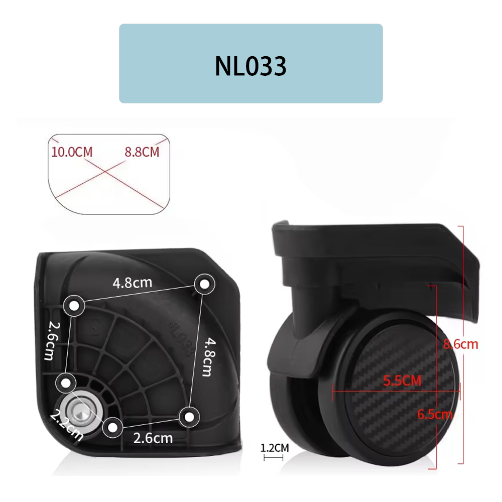 Replacement For Baixiang NL033 - Silent Replacement Luggage Wheels review and price