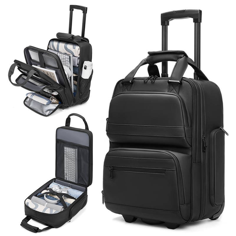 Travel Trolley Business Backpa - Foldable Rolling Luggage Bag review and price