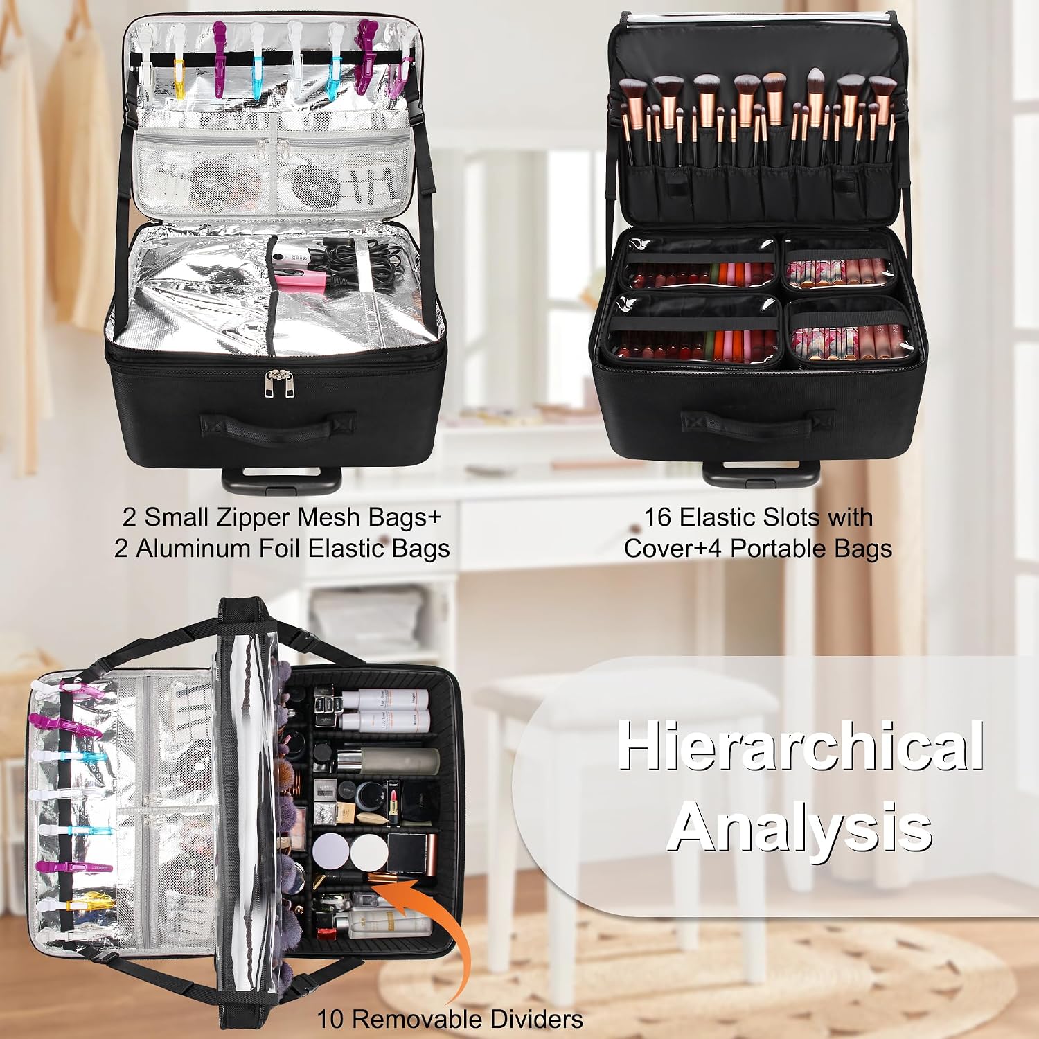 Extra Large Rolling Makeup Tra - Travel Bags review and price