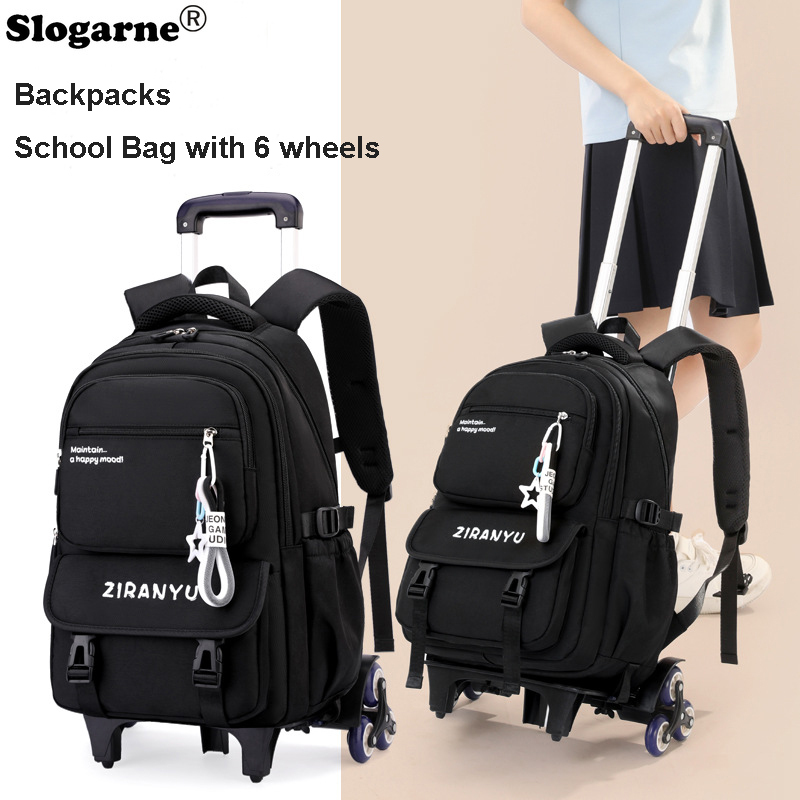 Students Trolley Backpack Kids - Foldable Rolling Luggage Bag review and price