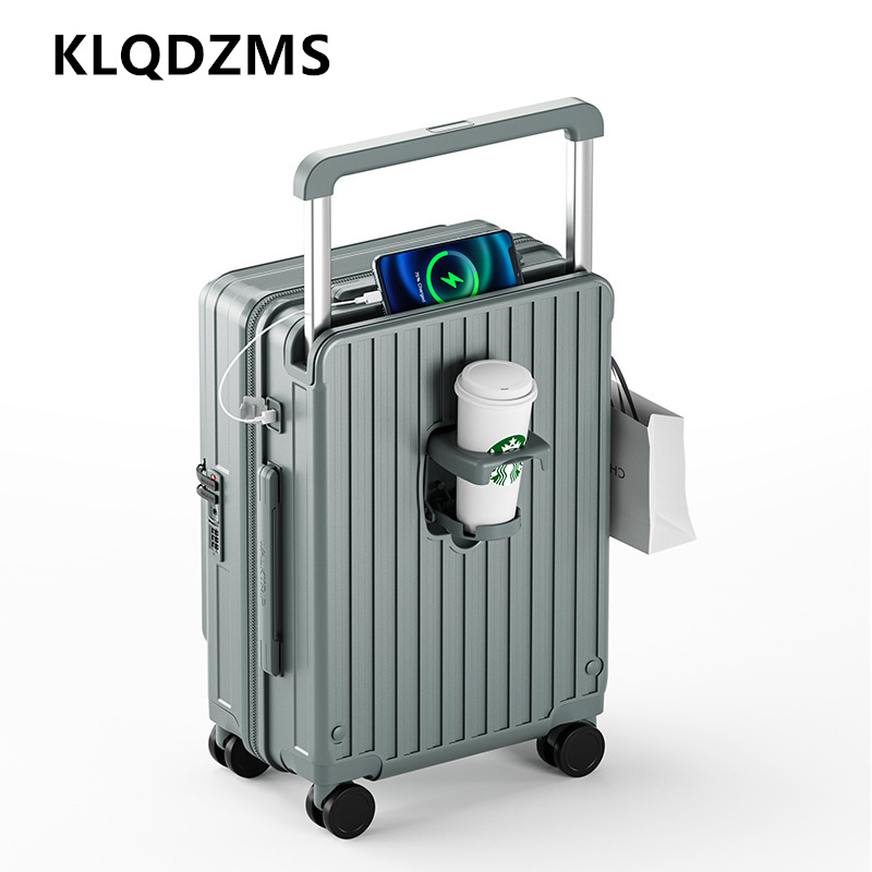 KLQDZMS Charging Suitcase Fron - Front Opening Laptop Luggage 24 Inch review and price