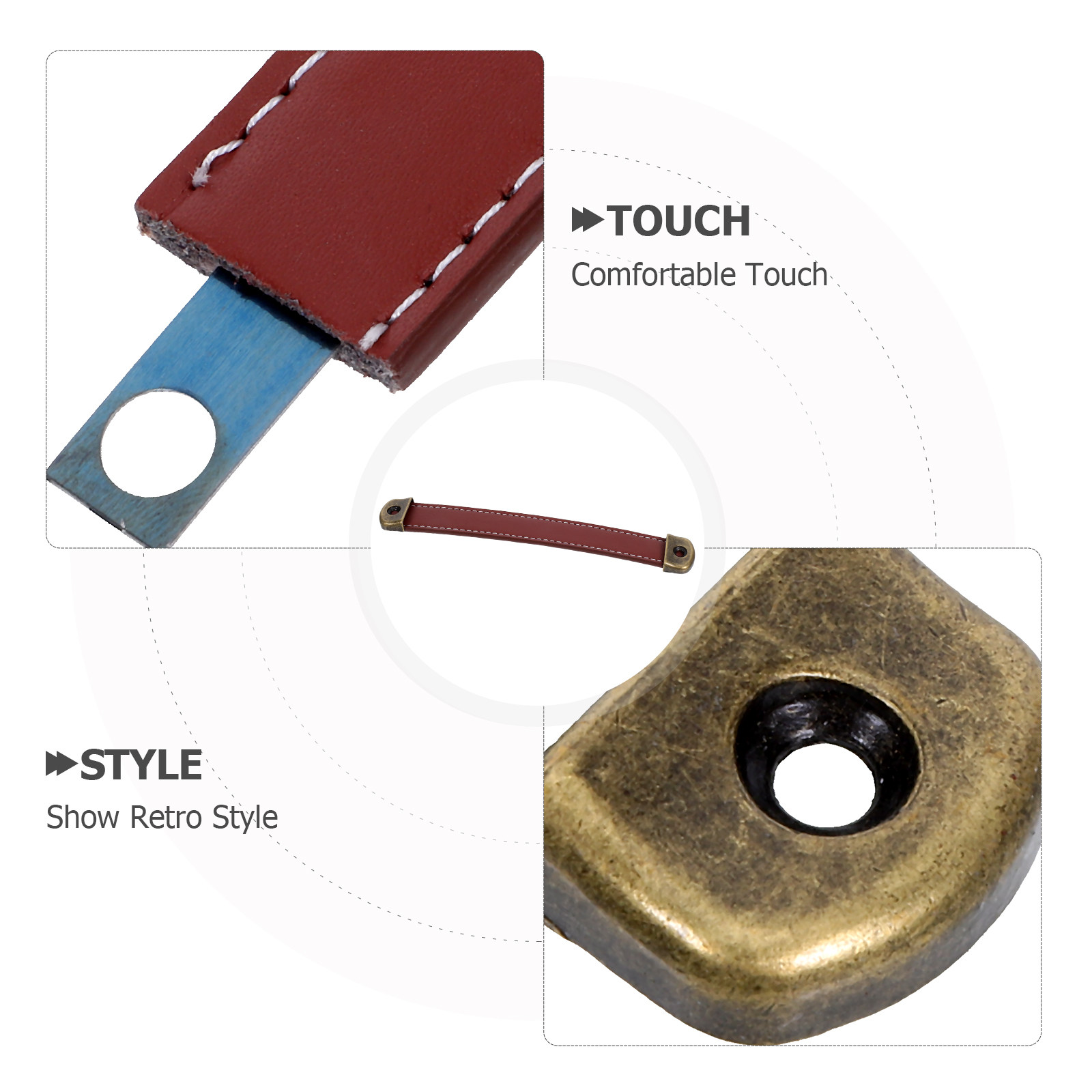2Pcs Retro PU Furniture Handle - Retro Vintage Trunk Suitcase review and price